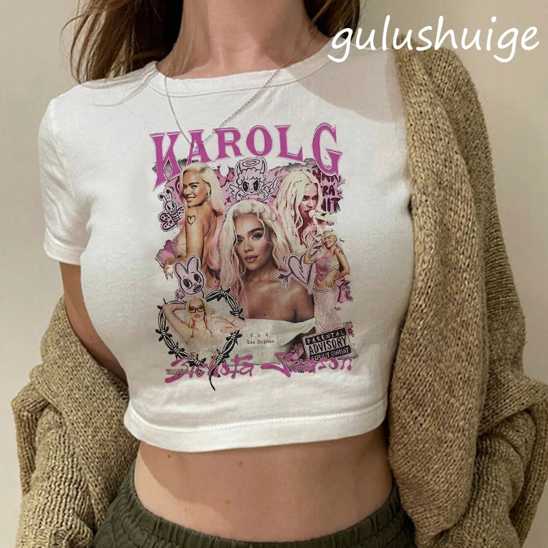 90s Manana Sera Bonito Bichota Karol G T Shirt  Crop Top