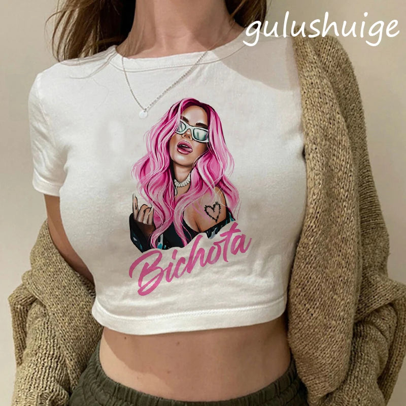 90s Manana Sera Bonito Bichota Karol G T Shirt  Crop Top