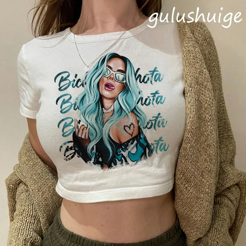 90s Manana Sera Bonito Bichota Karol G T Shirt  Crop Top