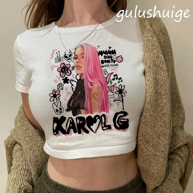 90s Manana Sera Bonito Bichota Karol G T Shirt  Crop Top